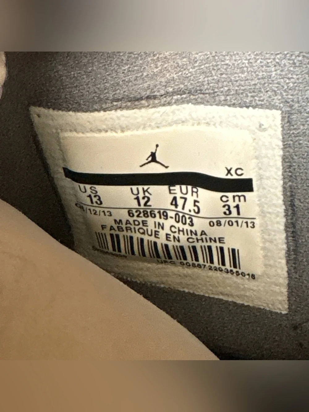 Nike Air Jordan 1 Retro High OG Cool Gray Size US 13